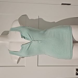 Aerie mint ribbed henley tank top